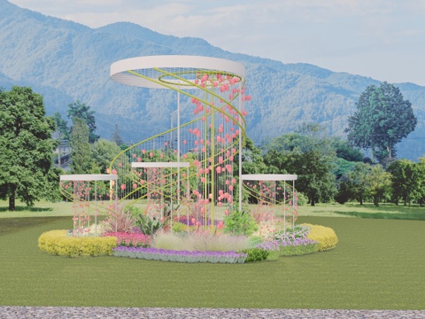 跑步 器材 太阳能 现代 户外 健身 体育 低碳 智慧 瑜伽su模型