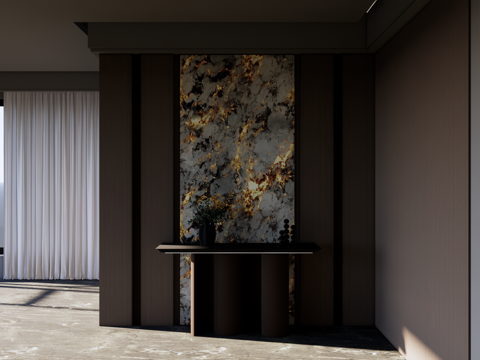  现代入户玄关su模型 