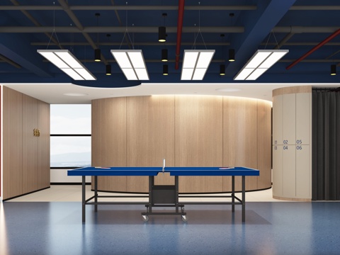 乒乓球活动室运动室健身房员工活动室健身房3d模型 