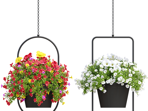  花瓶花卉3d模型 