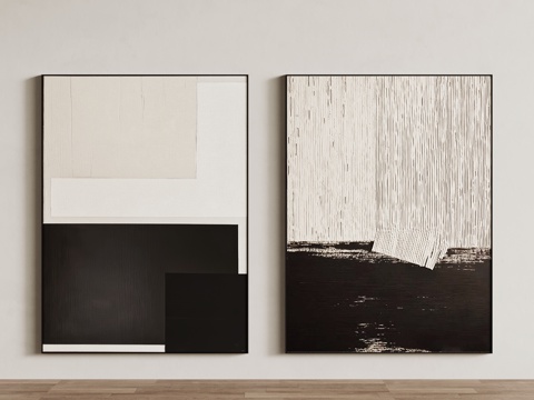 现代意式挂画su模型