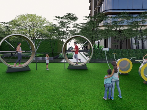 跑步 器材 太阳能 现代 户外 健身 体育 低碳 智慧 瑜伽su模型