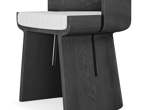  新中式木凳 化妆凳3d模型 