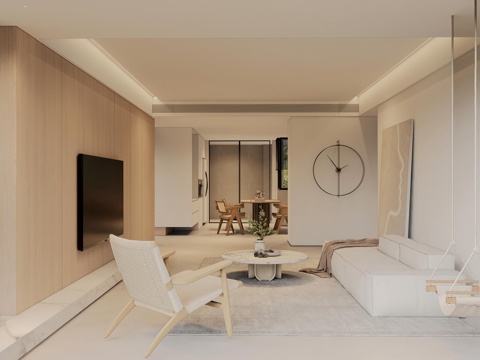  奶油风 样板间 最新全套施工图 效果图合集cad施工图 