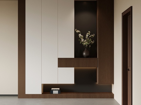 中古风入户玄关柜su模型