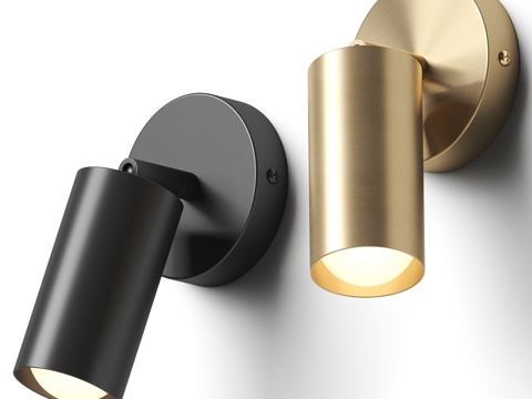  现代极简金属壁灯 阅读灯3d模型 