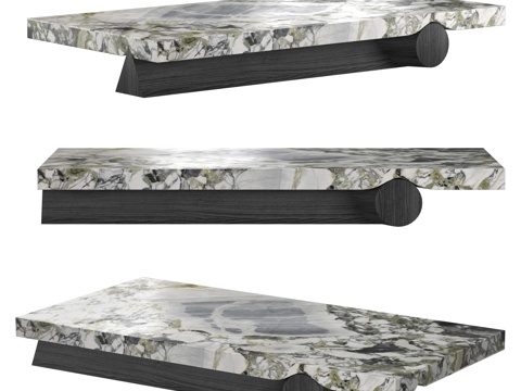 现代意式大理石茶几3d模型 