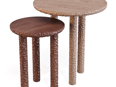  现代意式圆边几组合3d模型 