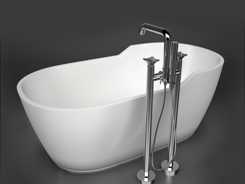 现代浴缸 浴缸3d模型 