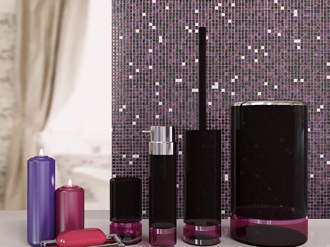  现代护肤品 护肤品 化妆品 蜡烛3d模型 