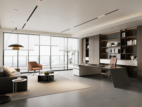  现代独立办公室  意式经理办公室3d模型 