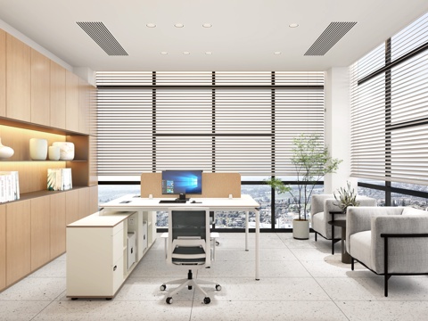  现代经理办公室董事长办公室独立办公室3d模型 