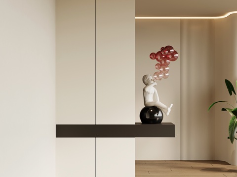 现代玄关柜 鞋柜su模型