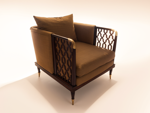  单人沙发su模型 