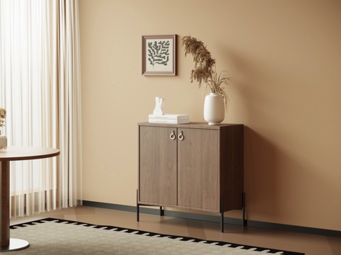 中古风边柜 斗柜su模型