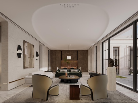  轻奢别墅 样板间 最新全套施工图 效果图合集cad施工图 