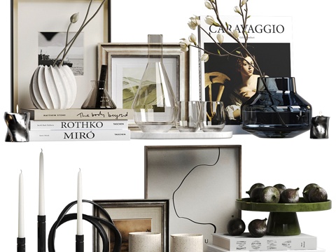  新中式饰品摆件组合3d模型 