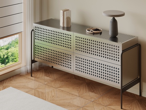  现代储物柜 边柜3d模型 