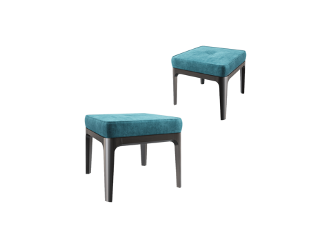  Furman 美式妆凳 沙发凳3d模型 