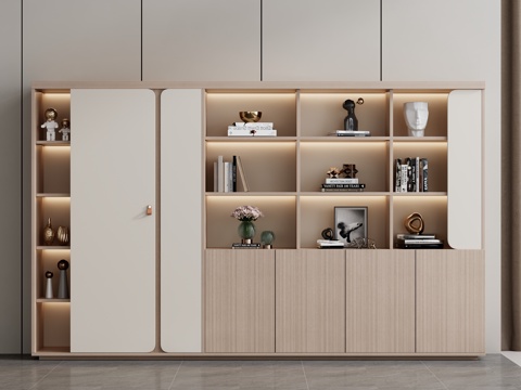  现代文件柜 办公家具 文件柜 资料柜 储物柜 书柜3d模型 