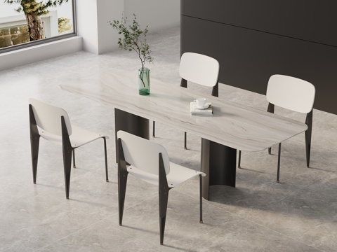  现代餐桌椅3d模型 