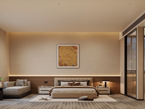  酒店客房 单人间3d模型 