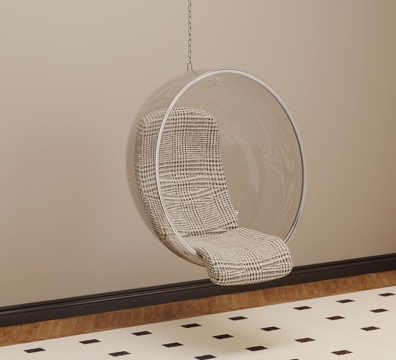  现代吊椅 玻璃吊椅3d模型 