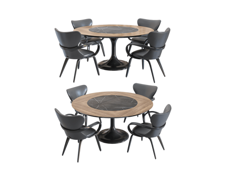  Actual design 意式餐桌椅3d模型 