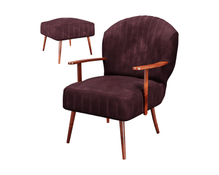  Scandic 沙发休闲椅 脚踏3d模型 