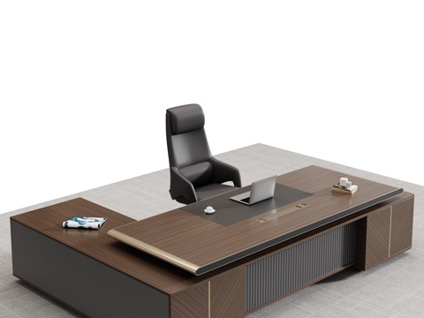  现代 办公桌 老板桌3d模型 