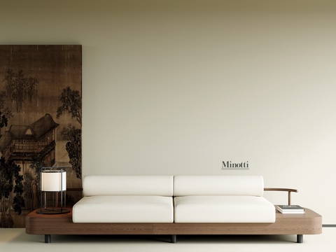 新中式沙发su模型