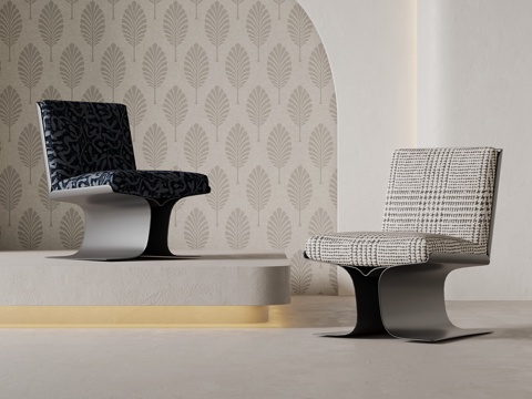  现代休闲椅 沙发椅 餐椅3d模型 