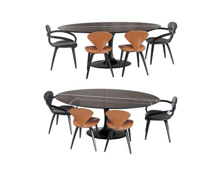  Actual design 意式餐桌椅3d模型 