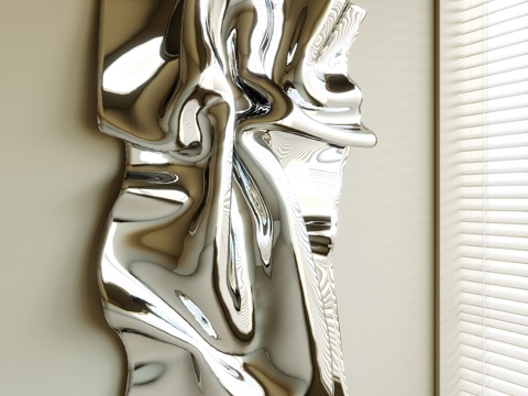  现代金属挂件3d模型 