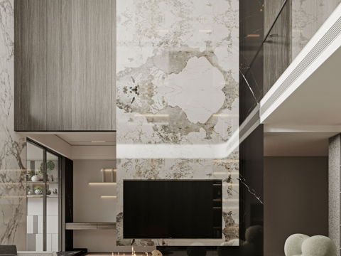  轻奢别墅 样板间 最新全套施工图 效果图合集cad施工图 