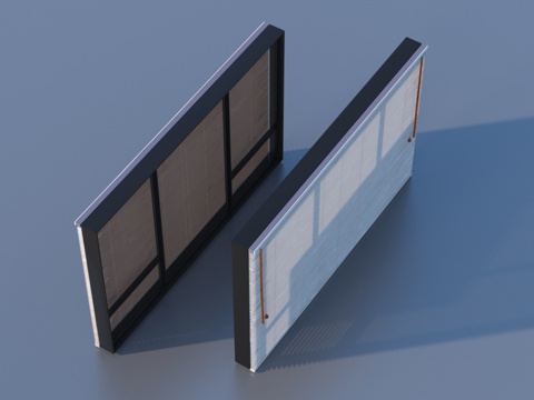  窗户 窗帘 百叶帘3d模型 