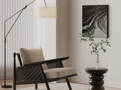  现代休闲椅 沙发椅su模型 