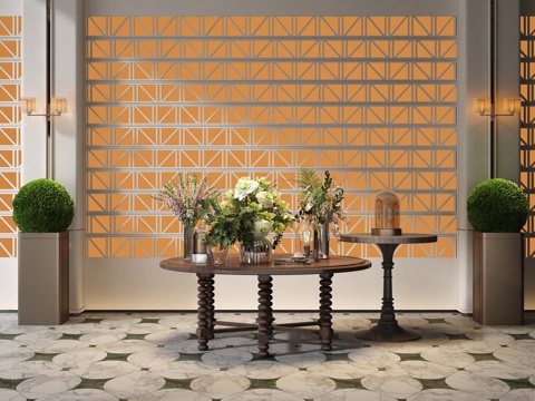 现代酒店端景台3d模型