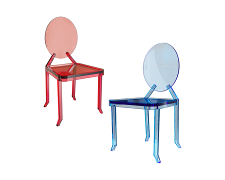  Kartell 透明餐椅 椅子3d模型 