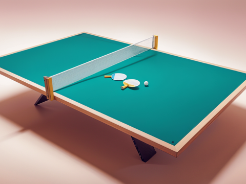 乒乓球桌su模型