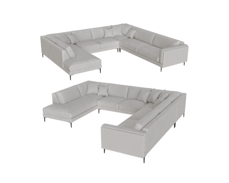  larvik 转角沙发3d模型 