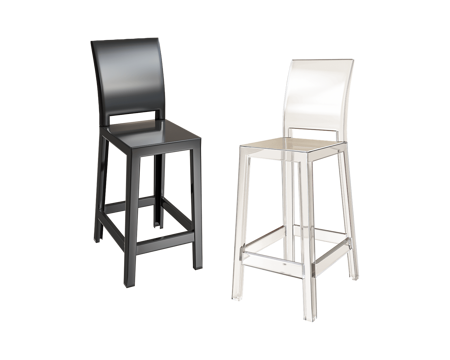  Kartell 透明吧凳3d模型 