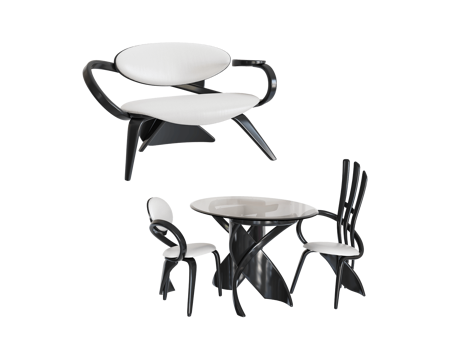  Actual design 意式休闲桌椅3d模型 