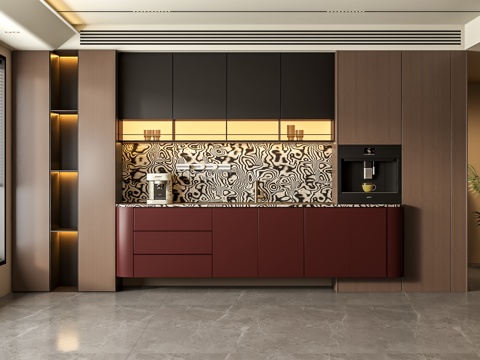  现代酒柜3d模型 