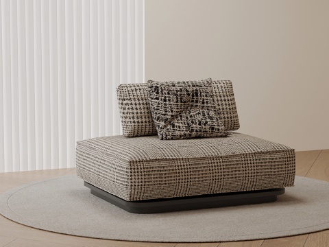  现代沙发凳 换鞋凳 布艺凳子3d模型 