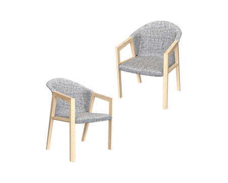  ZZOK 餐椅 扶手椅子3d模型 