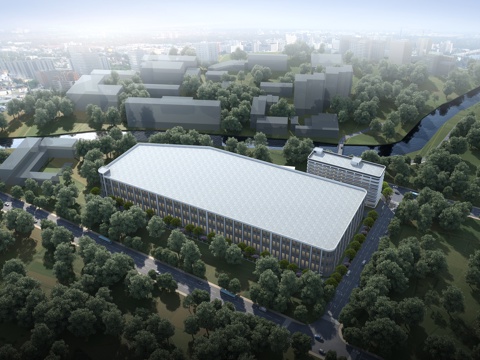  现代 厂房 产业园 鸟瞰3D模型3d模型 