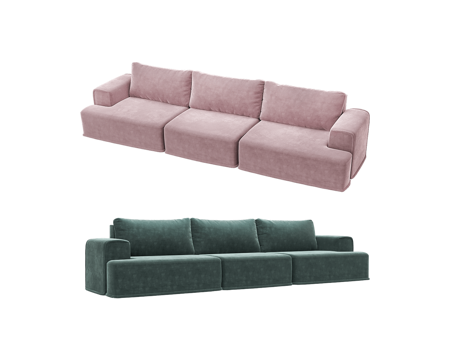  KULT 三人沙发3d模型 