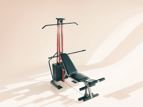 健身器材su模型