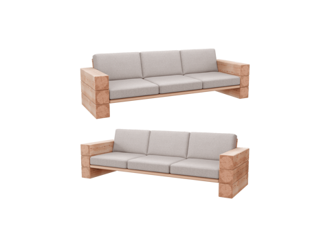  Scandic 多人沙发3d模型 